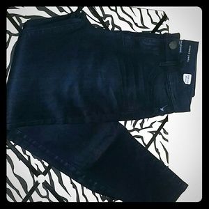 High rise dark jeans